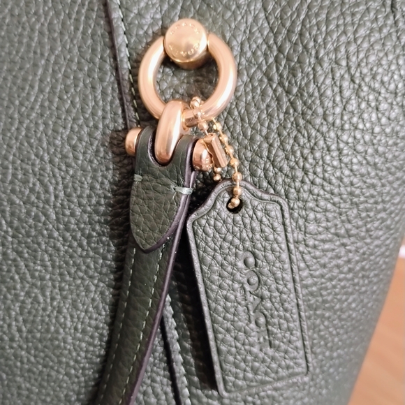 Coach Green Leather Satchel - Picture 7 of 9